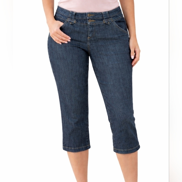 CB Established 1962 Womens Size 8 Dark Wash Stretch Trouser Capris - Picture 12 of 12